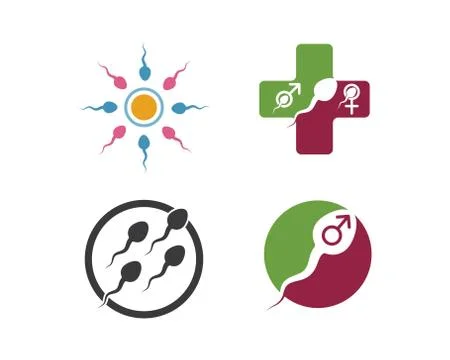Sperm icon logo vector illustration design Stock Illustration