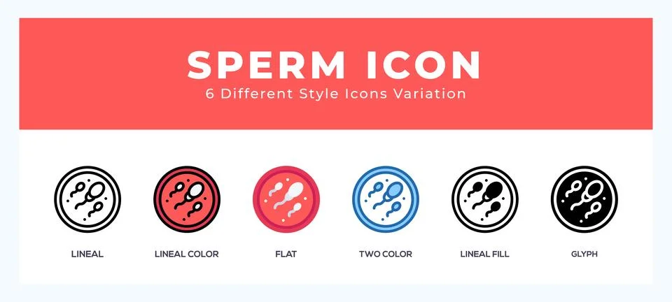 Sperm icon vector design illustration in trendy style Ilustración de archivo
