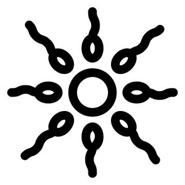 Sperm line icon vector illustration isolated on white background Stock Illustration