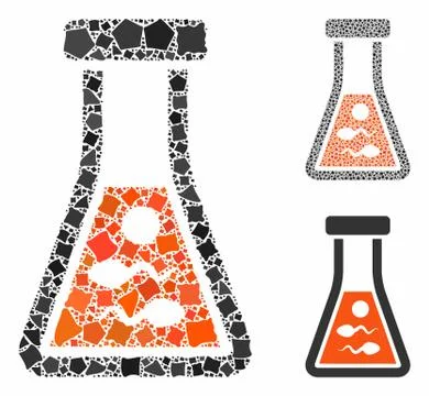 Sperm liquid Composition Icon of Joggly Elements Stockillustratie