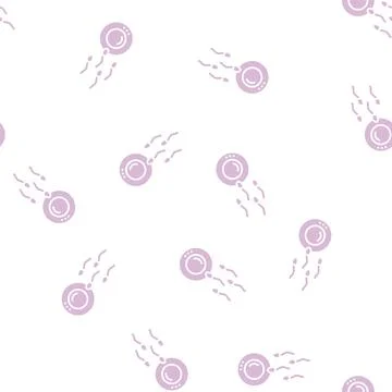 Sperm ovum glyph seamless pattern sign Stock Illustration