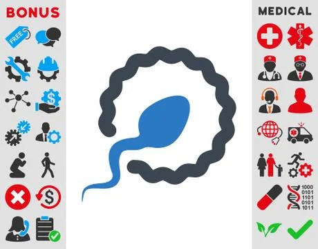 Sperm Penetration Icon Stock Illustration