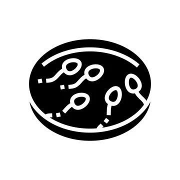 Sperm preparation glyph icon vector illustration Ilustración de archivo