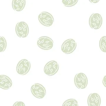Sperm preparation glyph seamless pattern Stock Illustration