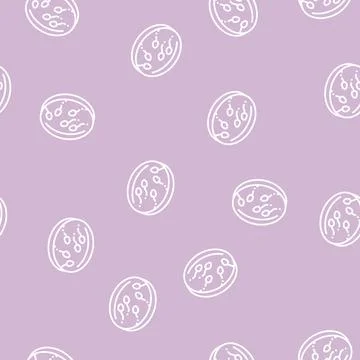 Sperm preparation line seamless pattern Stock Illustration