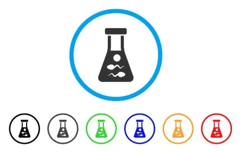 Sperm Retort Rounded Icon Stock Illustration
