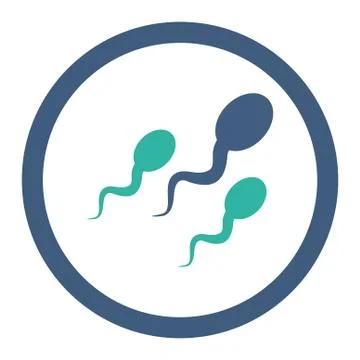 Sperm Rounded Raster Icon Illustrazione stock