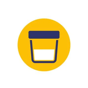 Sperm sample or semen test icon Stock Illustration