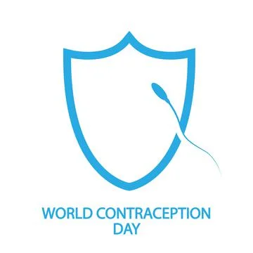 Sperm shield logo for world contraception day Stock-Illustration