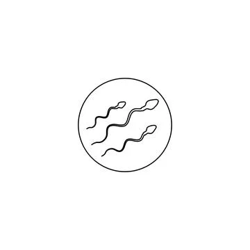 Sperm Spermatozoa sign Icon. Vector Logo Illustration Stock Illustration