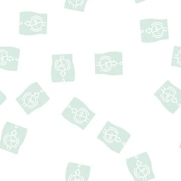 Sperm sterilization glyph seamless pattern Stock Illustration