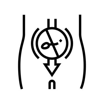 Sperm sterilization line icon vector illustration 库存插图
