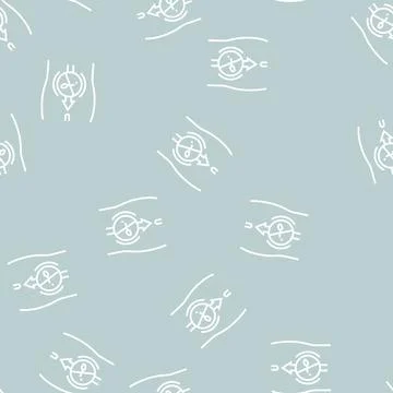 Sperm sterilization line seamless pattern Stock Illustration