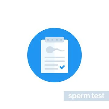 Sperm test results icon, vector Illustrazione stock