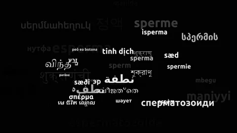 Sperm Translated in 52 Worldwide Languages Endless Looping 3d Zooming Wordclo Video stock 145203816