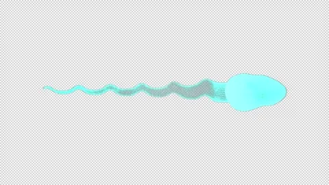 Sperm under a blue x-ray light swimming in seamless loop Stock Footage 241624841