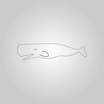 Sperm Whale icon Stock Illustration