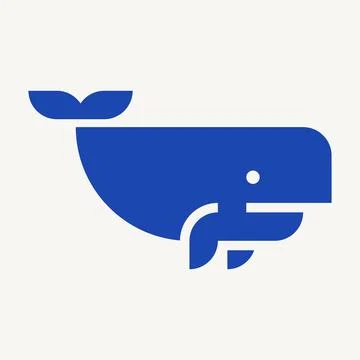 Sperm Whale logo Stock Illustration