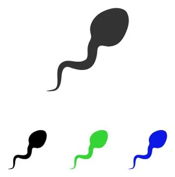 Spermatozoon Flat Vector Icon Illustrazione stock