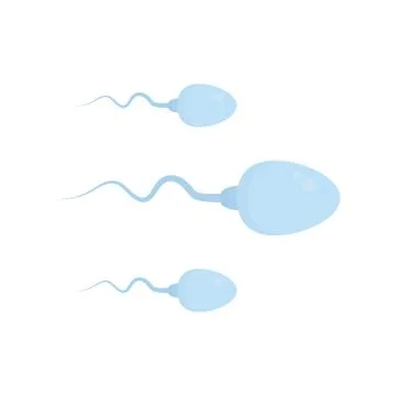 Spermatozoon set flat icon vector Stock Illustration