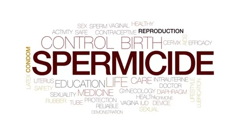 Spermicide animated word cloud, text design animation. Kinetic typography Stock Footage 81535374