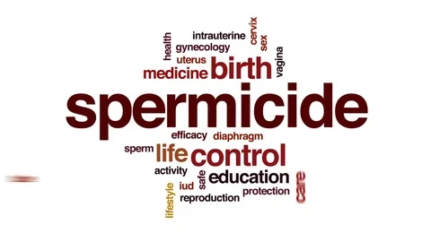 Spermicide animated word cloud, text design animation. Stock Footage 81740194