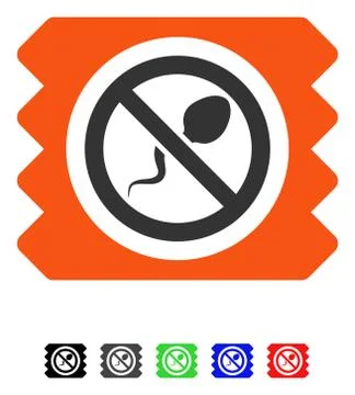 Spermicide Condom Flat Icon Stock-Illustration