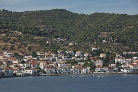 Spetsai in Greece Stock Photos