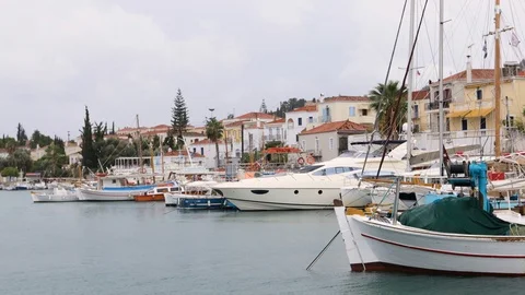 In the Spetses port Stock Footage 122940516