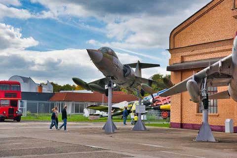 SPEYER, GERMANY - OCTOBER 2022: Lockheed F-104 Starfighter american West Germ Stock Photos
