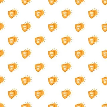 Spf 20 uv pattern seamless vector Stock Illustration