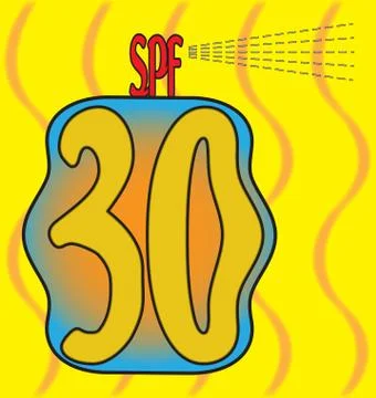 SPF 30 Suncream Stock Illustration