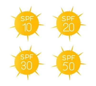 SPF 50 ( Sun Protection Factor ) - measuring UVB protection with PA+++ - St.. Stock Illustration