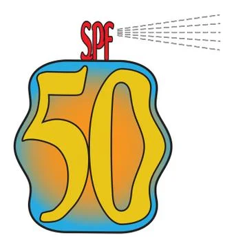 SPF 50 Suncream Stock Illustration