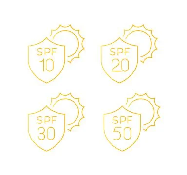 SPF ( Sun Protection Factor ) - measuring UVB protection - Stock Icon Stock Illustration