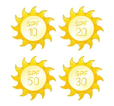 SPF ( Sun Protection Factor ) - measuring UVB protection - Stock Icon Stock Illustration