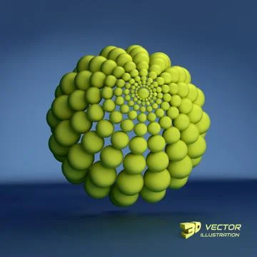Sphere. 3d vector template. Abstract illustration 库存插图