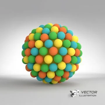 Sphere. 3d vector template. Abstract illustration Stock Illustration