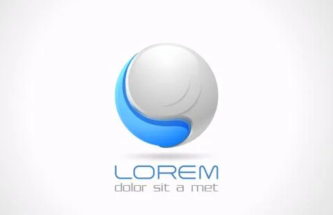 Sphere abstract icon vector logo design template. Stock Illustration