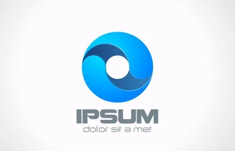 Sphere abstract infinite logo vector design template. Stock Illustration