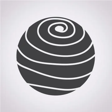 Sphere abstract lines icon Stock Illustration