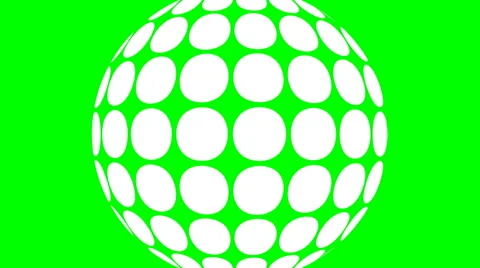 Sphere, Abstract rotating sphere with circular panels against a green screen Stock Footage 51844691