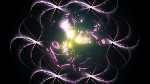 Sphere and Appearing Wavy Lines Vídeos de archivo 63198886