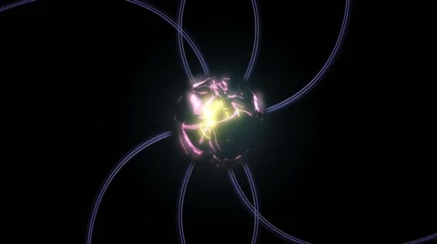 Sphere and Appearing Wavy Lines Vídeos de archivo 63198976