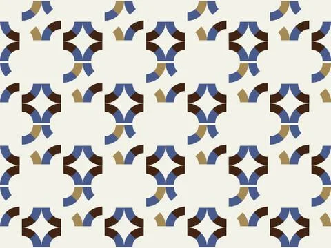 Sphere and  disc on a seamless spring pattern. Stock Illustration