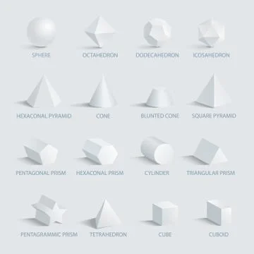 Sphere and Geometric Shapes on Vector Illustration Ilustração Stock
