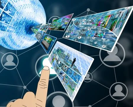 Sphere and images Stockillustratie