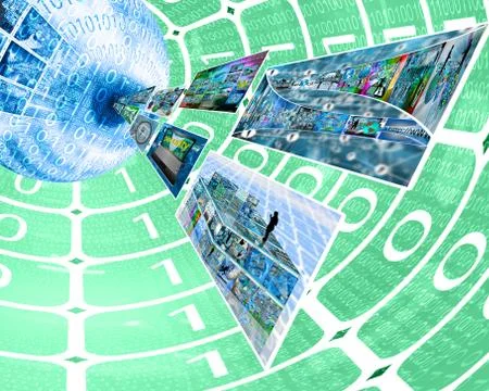 Sphere and images イラスト素材