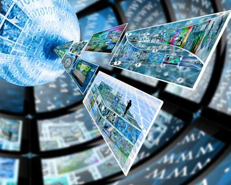 Sphere and images Stock Illustration