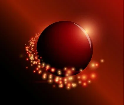 Sphere and sparkles イラスト素材